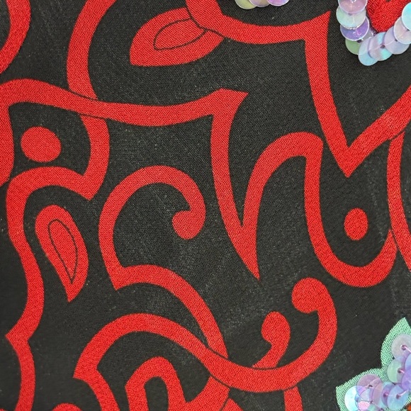 Nicole miller vintage Y2K 90s boho artsy floral sheer Embellished skirt sz 0 25 - Picture 15 of 16